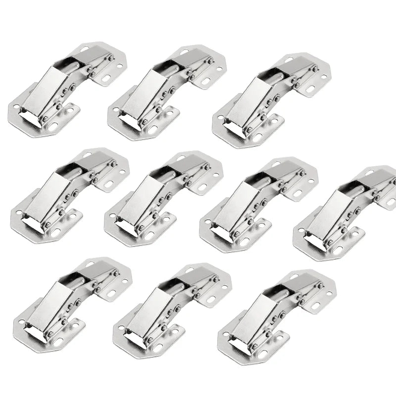 90 Degree Steel Cabinet Hinges No-Drilling Hole Door Close Hinges HoleHydraulic Buffer Hinge Furniture Hardware Accessories