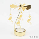 Multi-shape Rotating Candlesticks Snowflake Angel Romantic Tea Party Candle Holder Wedding Christmas Metal Home Decor