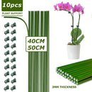 10Pcs Bendable Plant Stakes,16in/19.65in Garden  Single Stem Plant Support Stakes for Indoor Plants,Potted Plants,Flowers