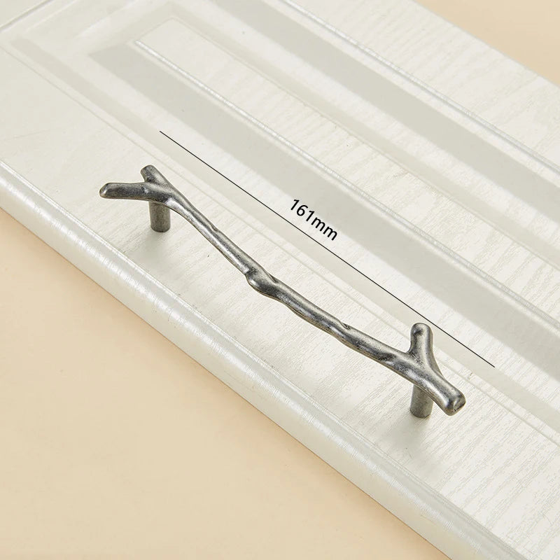 Vintage Tree Branch Furniture Handle Zinc Alloy Kitchen Cabinet Drawer Knob Wardrobe Cupboard Closet Door Pull Hardware Black