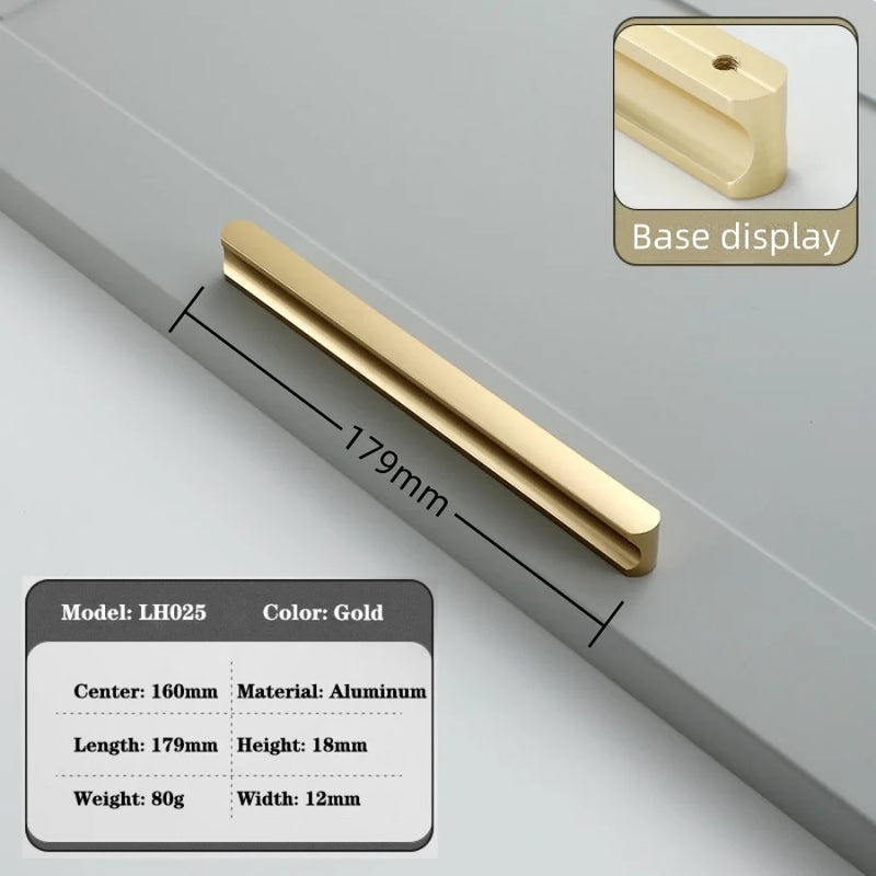 500mm 800mm 1000mm Closet Kitchen Cabinet Pull Long Handles for Wardrobe and Cupboard Drawer Knobs Furniture Handles Pulls