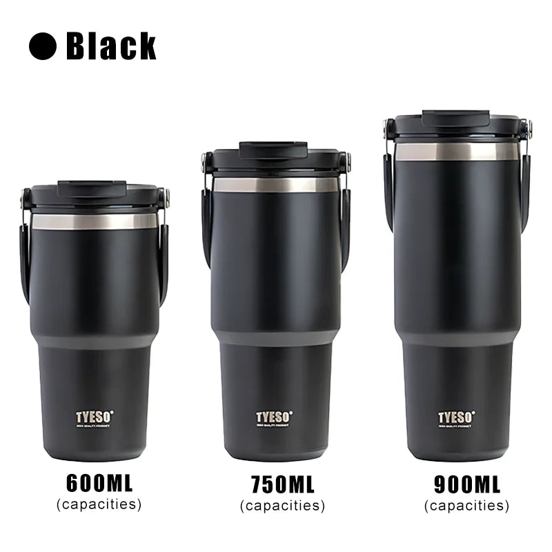 Stainless Steel Thermos Bottle Tyeso Coffee Cup Portable Insulation Cold And Hot Travel Fitness Mug Leakproof Vacuum Flask