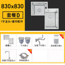 Kitchen Furniture Thickened 304 Stainless Steel Sink Basin Corner Shaped Double Stainless Steel Kitchen Sinks  Accessories Bh