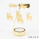 Multi-shape Rotating Candlesticks Snowflake Angel Romantic Tea Party Candle Holder Wedding Christmas Metal Home Decor