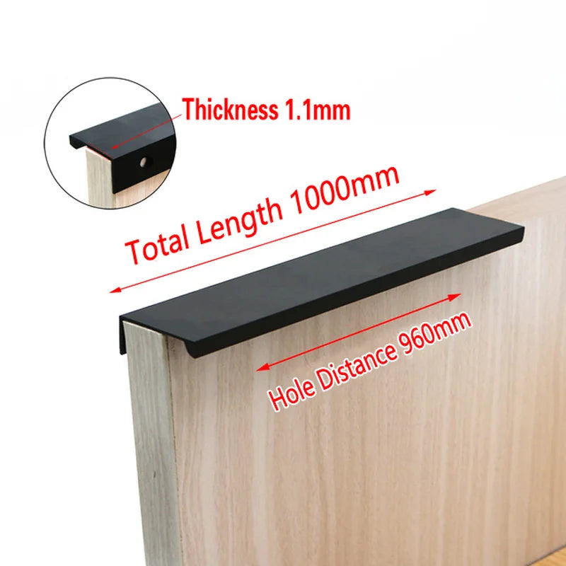 Cabinet Pulls Drawer Knobs  Black Silver Orange Gold Hidden  Handles Stainless Steel  Kitchen Cupboard Furniture Hardware