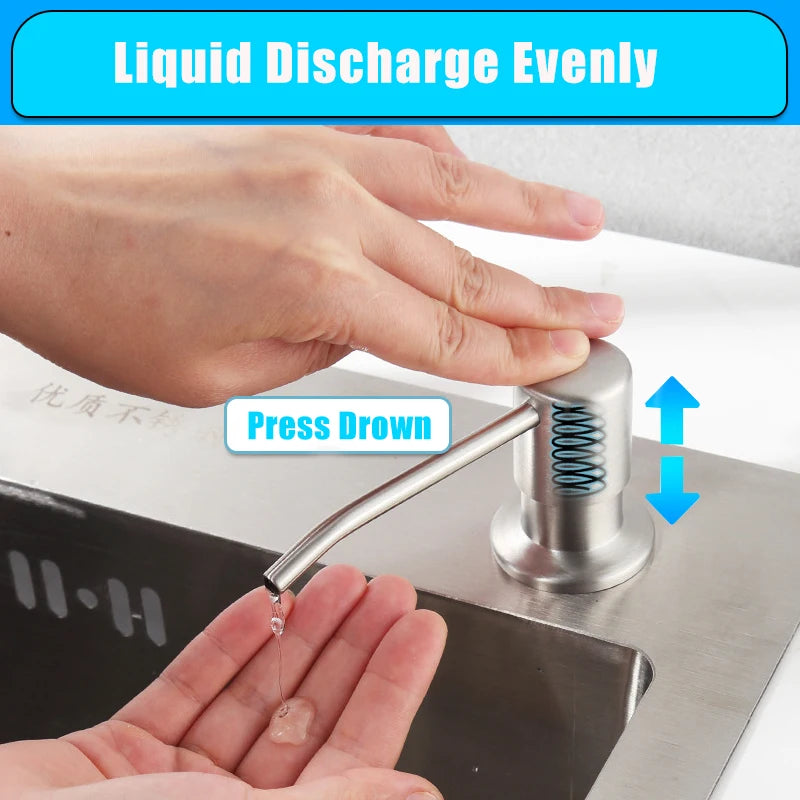 350/500ML Kitchen Liquid Soap Dispenser Pumps Kitchen Bathroom Soap Dispenser Sink Soap Bottle Kitchen Tool Bottle Accessories