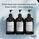 Hotel Wall Mounted Soap Dispenser Set Refillable No Punching Hand Sanitizer Shampoo Conditioner Bottle Holder for Shower Wall