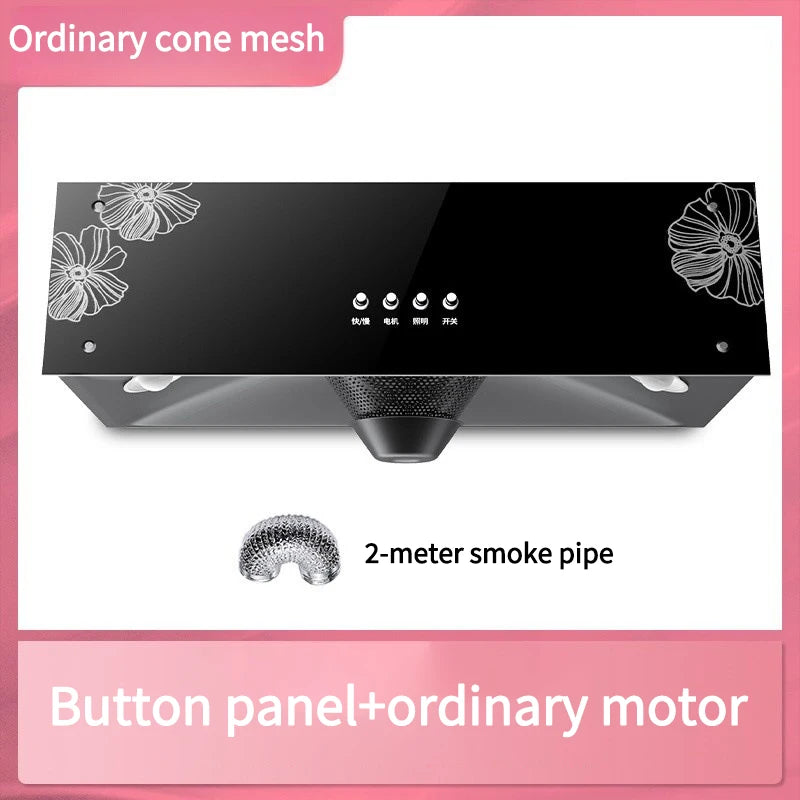 Strong Suction Force Kitchen Suction Hoods Home Kitchen 150-200W Top Suction Exhaust Cooker Major Appliance Home Tempered Glass