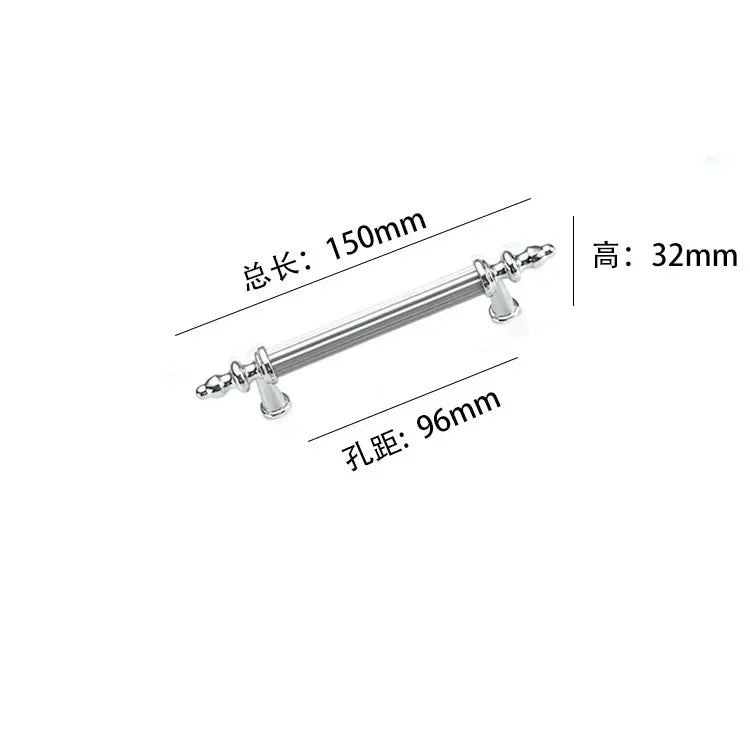 Modern Light Luxury European Wardrobe Cabinet Door Handle Drawer Shoe Cabinet Furniture Hardware Circular Tube Handle