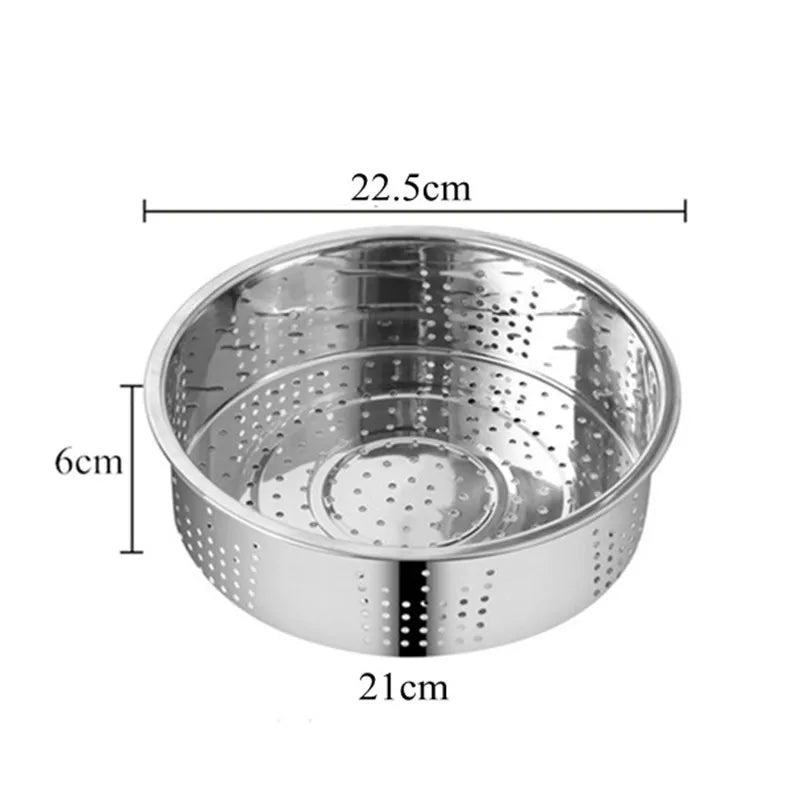 Thick 304 Stainless Steel Food Steamer with Double Handle Rice Cooker Dumplings Steaming Rack Grid Kitchen Cooking Utensils