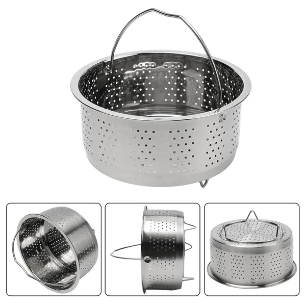 Steamer Insert Steamer Pot 304 Stainless Steel Basket Rice Steamer Pressure Cooker With Steaming Foot Easy To Pick Up