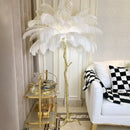 Nordic Feather Floor Lamp Light Luxury Internet Celebrity Ostrich Ins Live Broadcast Room Decoration Atmosphere Table