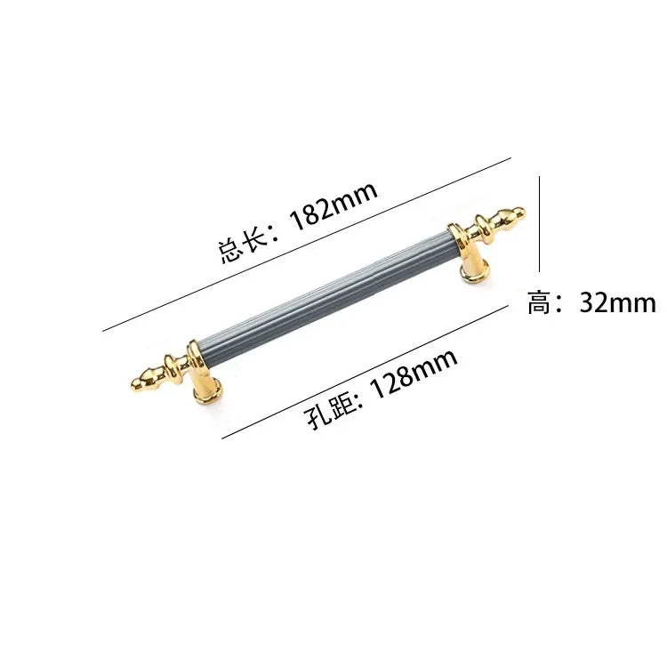 Modern Light Luxury European Wardrobe Cabinet Door Handle Drawer Shoe Cabinet Furniture Hardware Circular Tube Handle