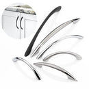 Curved Handles Wardrobe Cabinet Pull Handles Drawer Knobs Zinc Alloy Cupboard Door Handle Furniture Fitting Home Hardware