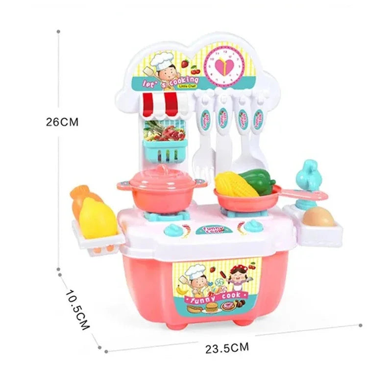 22Pcs Plastic Mini Kids Cooking Toys Set with Play Pots and Pans Cookware Utensils Kids Kitchen Pretend Play Toys for Kids