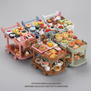 Children's Play House Food Cart Trolley Toy Miniature Food Play Kitchen Set Food Ornaments Doll House Model Educational Toys