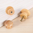16/1pcs Natural Wooden Cabinet Handle Circular Wooden Drawer Wardrobe Knobs Kitchen Handle Door Pull Furniture Hardware 3 Sizes