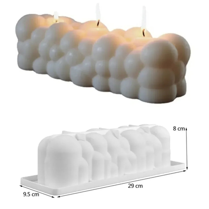 Wave cylindrical candle silicone mold with irregular geometric shape twisted stripes cylindrical candle mold resin gypsum mold