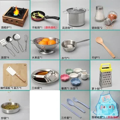 Dollhouse Mini Kitchen Furniture Toys Full Set Models for Doll House Kitchen Furniture Decorative Accessories