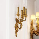 European brass wall candle sconce mermaid wall mounted operating lamp angel wall lights for home