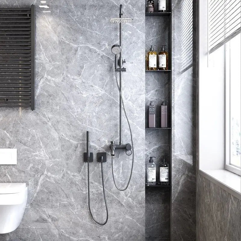 Toilet Bathroom Waterproof Stickers Self-adhesive Wallpaper Toilet Wall Covering Renovation Moisture-proof Ceramic Wall Stickers