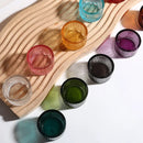 Pack of 10 Glass Small Tea Light Candle Holder for Table Decor,Home Decor,Church Housewarming Gifts Candle Holder Purple