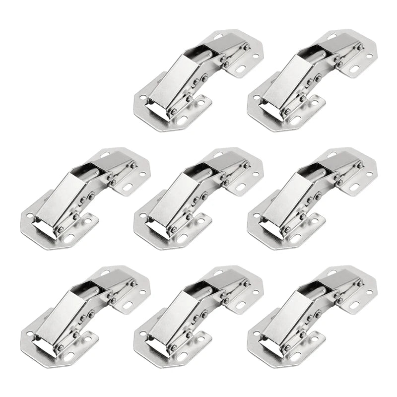 Steel Cabinet Hinges No-Drilling Slot Cabinet Door Bridge Hinges Kitchen Cabinet Cupboard Hinges Furniture Hardware Cushion Hing
