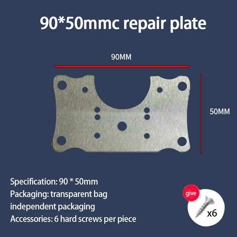 1/Hinge Repair Plate Cabinet Hinges Cupboard Door Fixing Mounting Plate Furniture Hardware Side Panel Hinges Repair