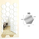 Wholesale Acrylic Hexagon Mirror Wall Stickers Self Adhesive Solid Paster DIY Tile Decals Living Room Art Decoration Ornaments