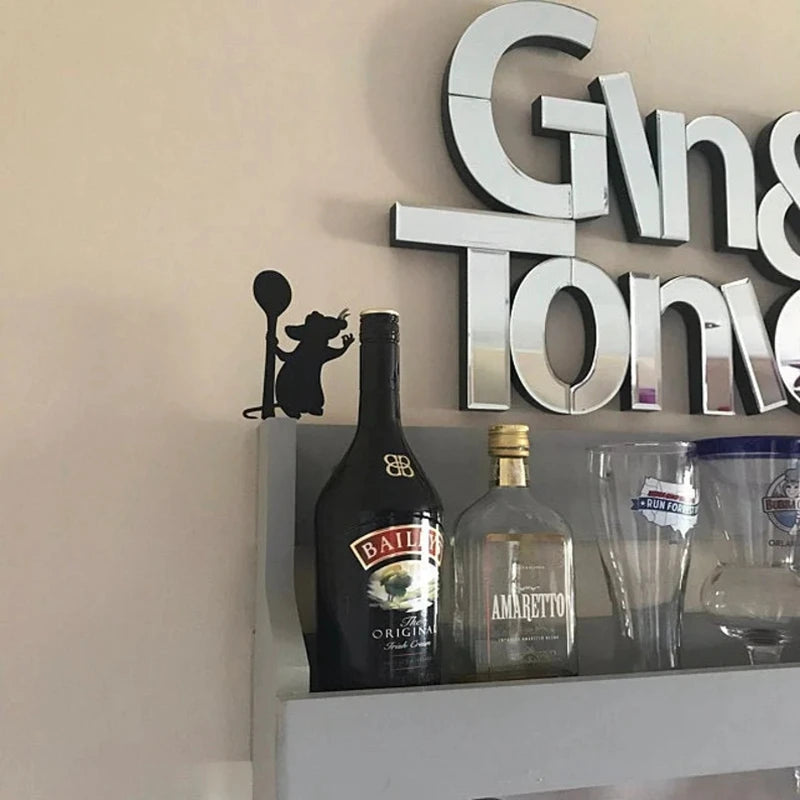 Ratatouille Rat Skirting Board Vinyl Wall Decal Sticker Home Decoration Mouse Hole  Mural Art Decals Wallpaper Removable Sticker