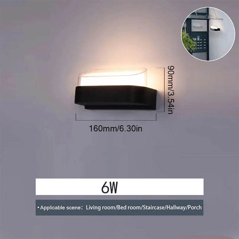 Outdoor Wall Light Courtyard Home Decoration Garden Exterior Motion Sensor LED Lighting Wall =Interior Facade Lamps Wall
