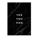 Yes You Can Motivational Phrase Poster And Print Minimalist Quotes Poster Canvas Black White Wall Art Picture Nordic Home Decor