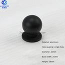 Space Aluminum Single Hole Handle Modern Wardrobe Drawer Round Knob Silver/black/gold Kitchen Cabinet Furniture Small Handle