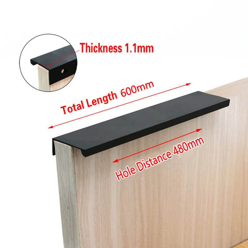 Cabinet Pulls Drawer Knobs  Black Silver Orange Gold Hidden  Handles Stainless Steel  Kitchen Cupboard Furniture Hardware