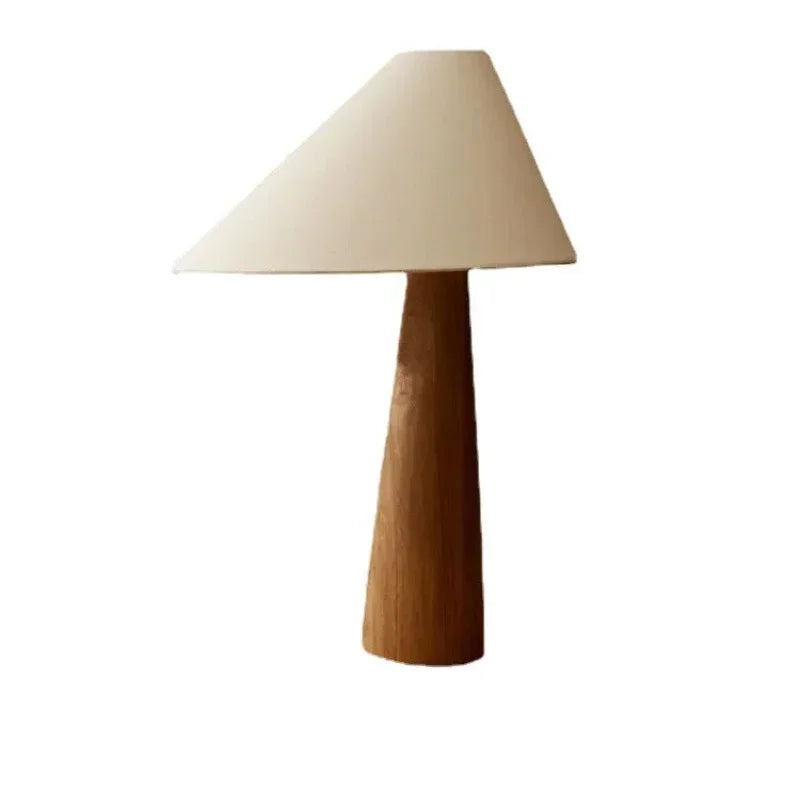 Japanese Wabi-sabi Floor Lamps Retro Natural Wood Fabric Lampshade Teahouse Bedroom Bedside Parlor Sofa Study LED Standing Light