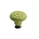 Colorful Floral Ceramic Handle Cabinet Door Solid Wood Furniture Wardrobe Handle Single-hole Drawer Hardware