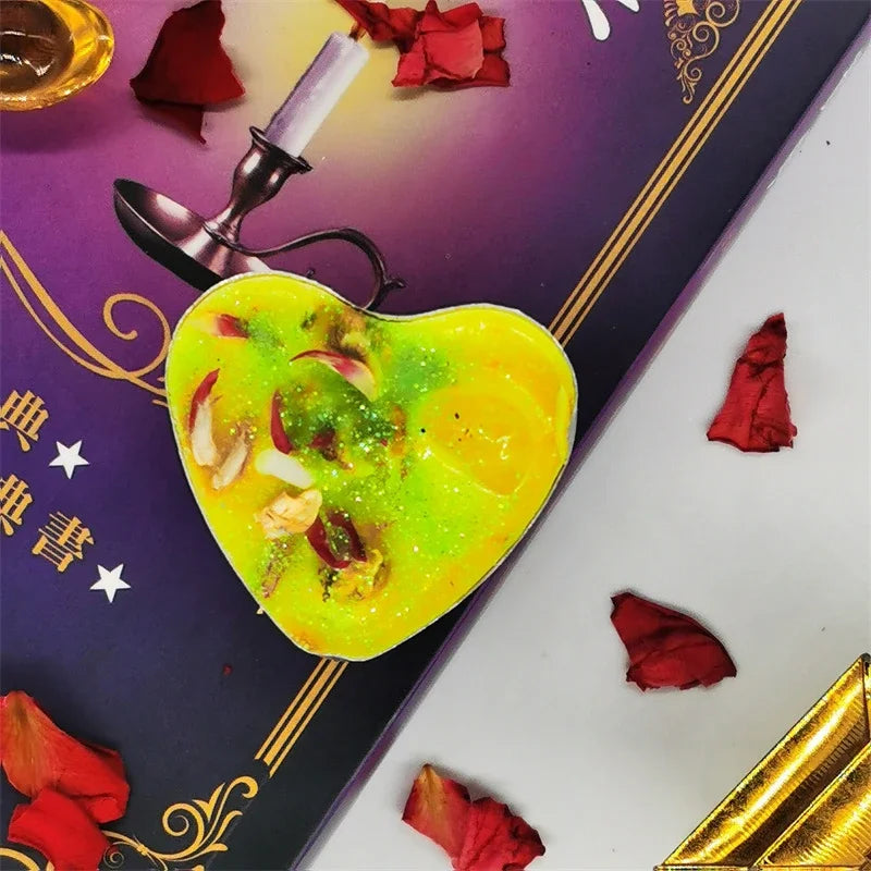 Guest Gift Candle Manifestation Herbal Intention Candle Unscented Spell Dried Flowers Candles with Crystal Tea Lights