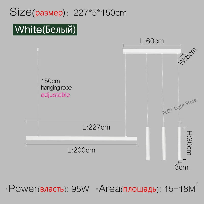 dining room lamp kitchen lights word long restaurant chandelier modern minimalist office lamps Nordic bar island chandeliers