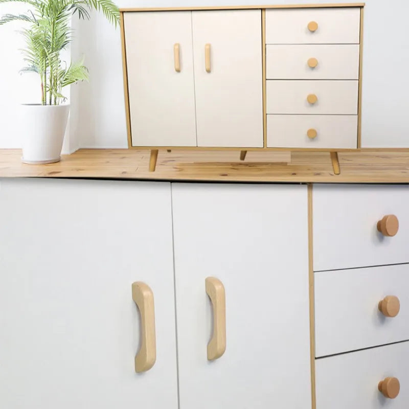 1pc Log Style Kitchen Cabinet Handle Drawer Solid Wood Furniture Wooden Door Drawer Knobs Cupboard Handles for Furniture