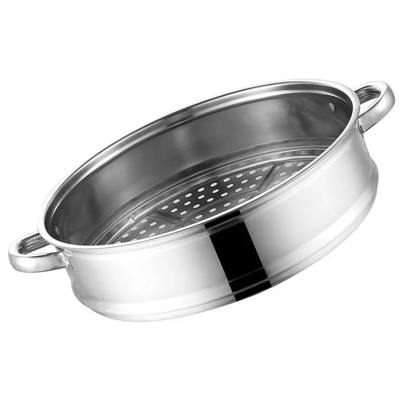 Cooking Steamer Rack Stainless Steel Wok and Steaming Grid (32cm Round Bottom (with Ears)) Vegetable Insert Pressure Cooker