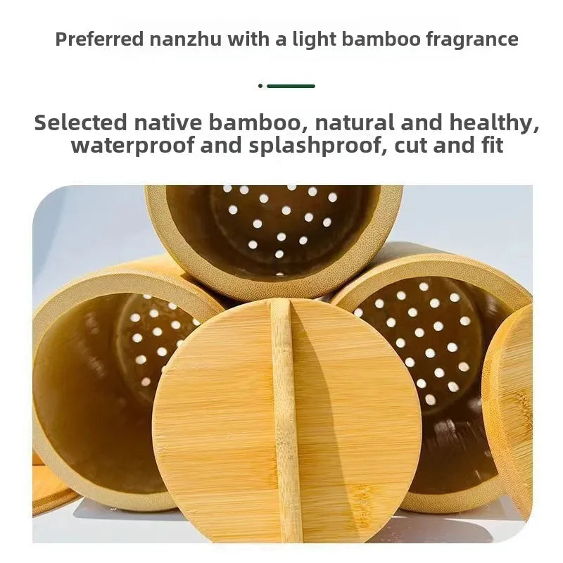 Bamboo Steamer Rice Bucket - Natural Bamboo Cooking Pot for Home Use | Eco-Friendly Rice Cooker with Lid