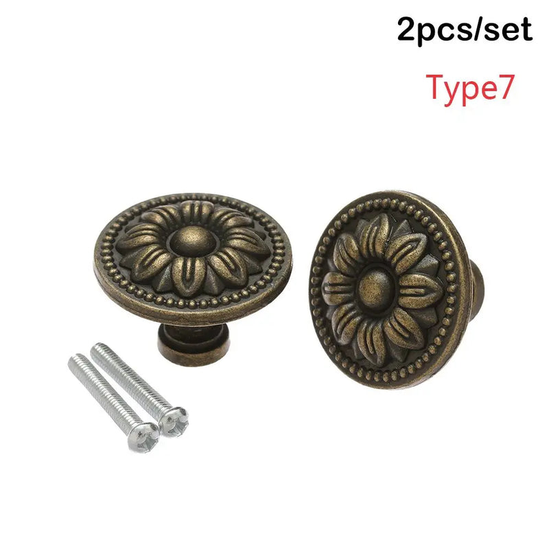 2Pcs Round Shape Wardrobe Pulls Drawer Knob Cabinet Pulls Kitchen Cupboard Door Handle Practical Furniture Fittings Hardware