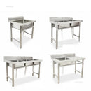 Stainless Steel Kitchen Sinks Washing Sink with Bracket Multifunctional Sinks for Restaurant Commercial Floor Dishwashing Sinks
