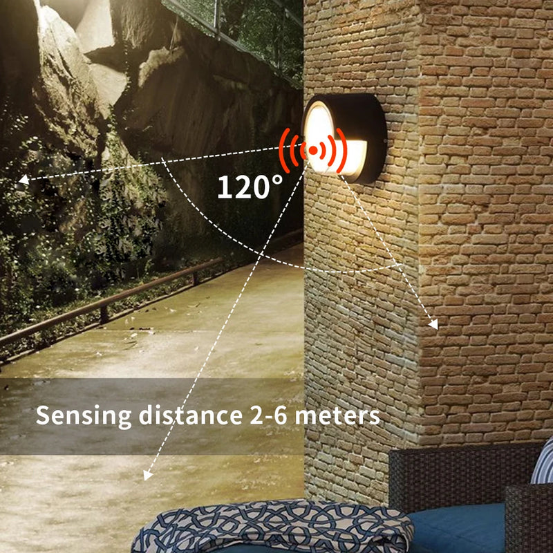 LED Wall Lamp Lighting Radar Motion Sensor AC85-265V 6/12W Warm White Cold White Suitable For Indoor Outdoor Home Decoration