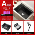 Stainless Steel Kitchen Sinks Black Nano Large Single Tank Countertop Basin Home Kitchen Vegetable Sink 304 Thickened Wash Basin