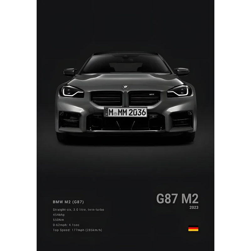 Luxury Black Classic latest sports car F80 M3 M4 M5 Z8 G80 B-BMW Cool Poster Home living room Wall Art Garage Room Decor