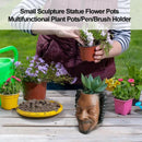 Rapper Snoop Doggs Flower Pot Human Face Vase Man Human Smile Face Planter Pot Pen Pencil Holder Desktop Home Garden Decor