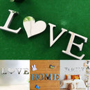 Letters Love Furniture Mirror Tiles Home Wall Sticker Self-Adhesive Art Decor Home Decor Bedroom Living Room Background Mural