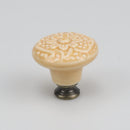 Colorful Floral Ceramic Handle Cabinet Door Solid Wood Furniture Wardrobe Handle Single-hole Drawer Hardware