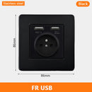 Eu Black Retro Toggle Wall Light Switch belt. Antique Switch socket with USB charging. 220V1gang2way Speed control switch